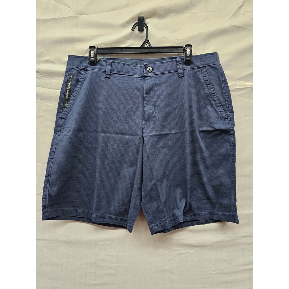 Weatherproof Mens Trail Utility Shorts Blue Cotton Blend Outdoor Relaxed Size 40